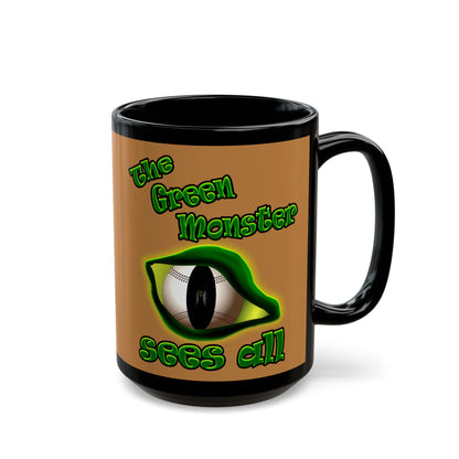 green monster - Black Mug (light brown)