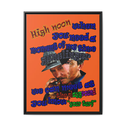 high noon - framed canvas art (orange)