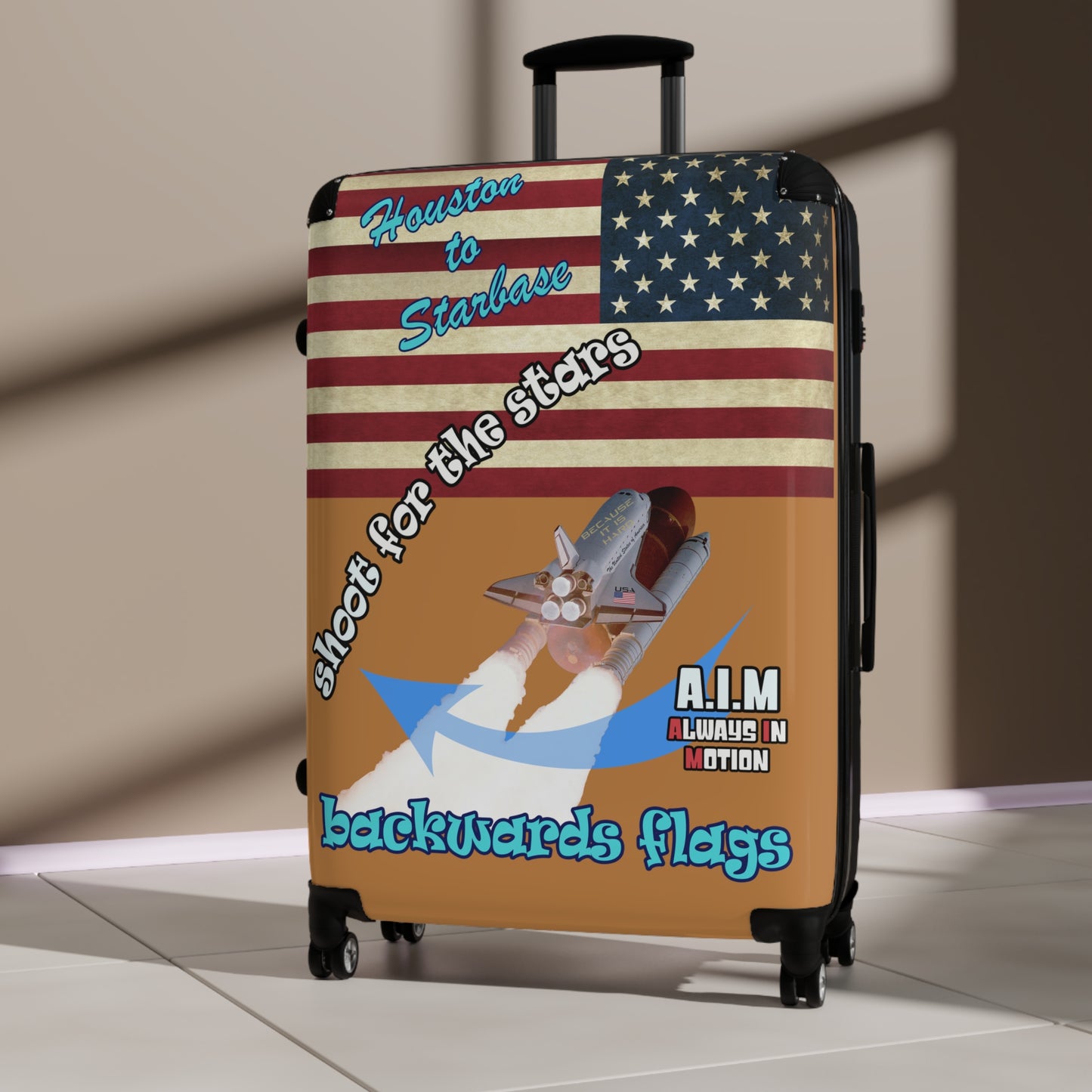 shoot for the stars - Suitcase (light brown)