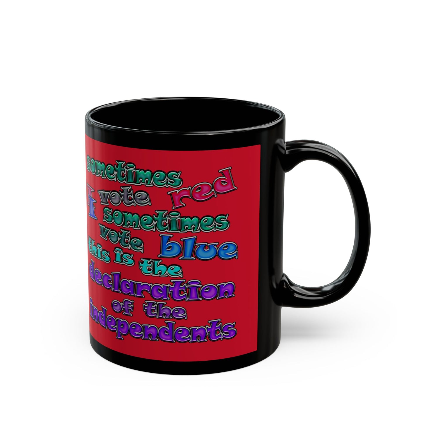 declaration of the independents - Black Mug (dark red)