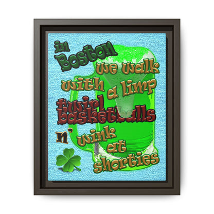 celtics logo - framed canvas art (faded blue)