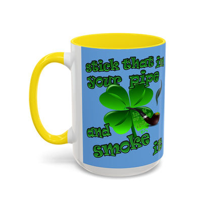 celtics logo - Accent Mug (light blue)