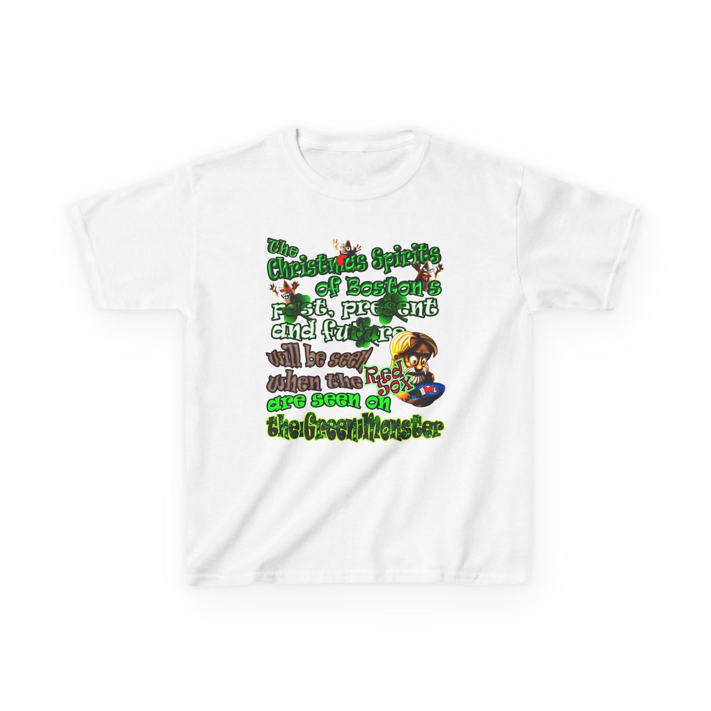 christmas spirits of boston - Kids Heavy Cotton™ Tee