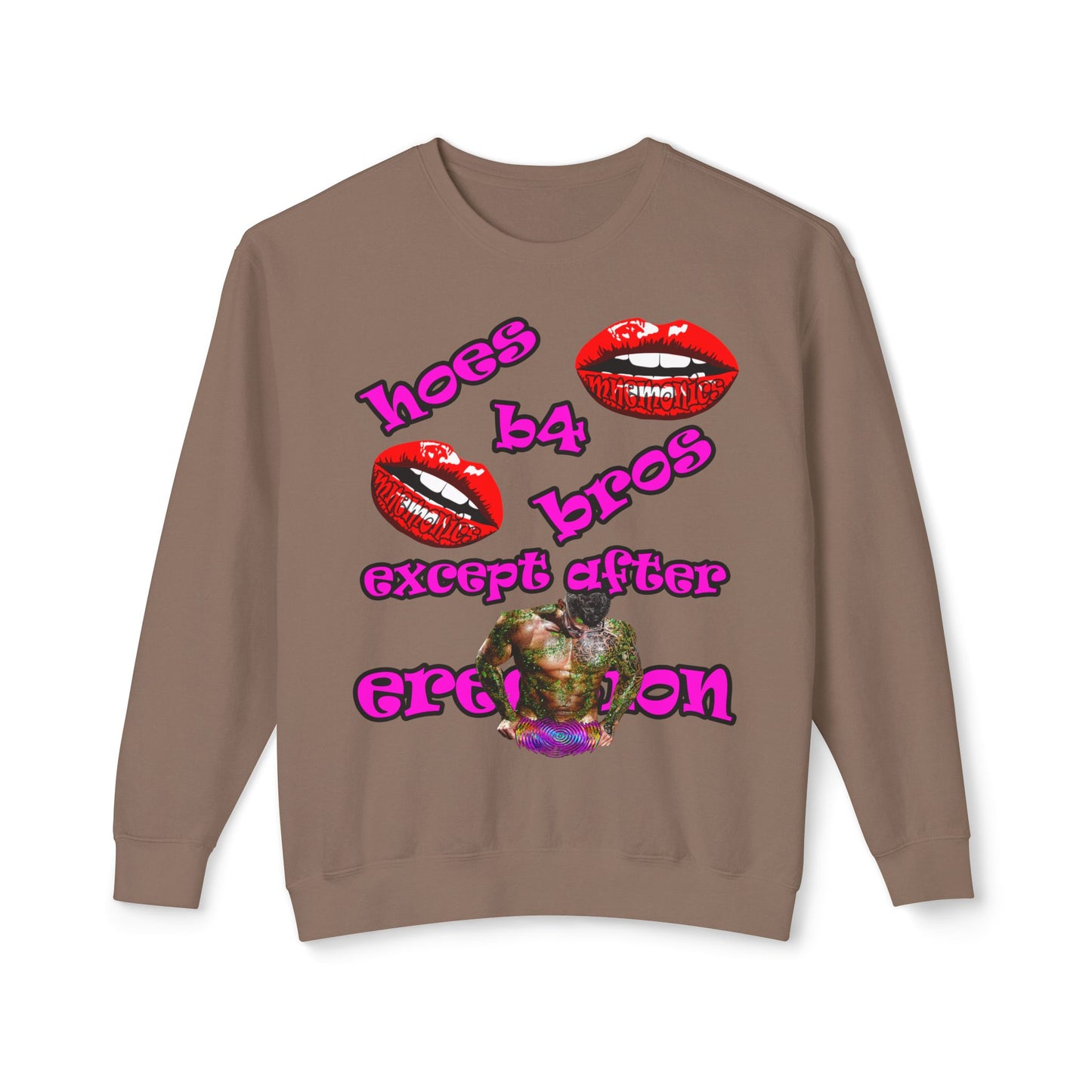 hoes b4 bros - Unisex Lightweight Crewneck Sweatshirt