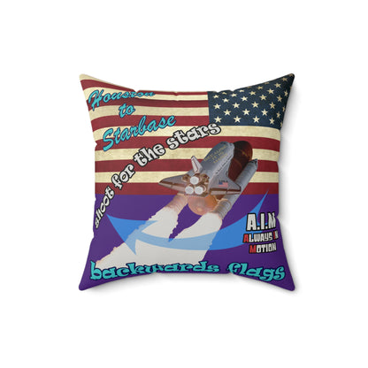 shoot for the stars - Faux Suede Square Pillow - (purple)