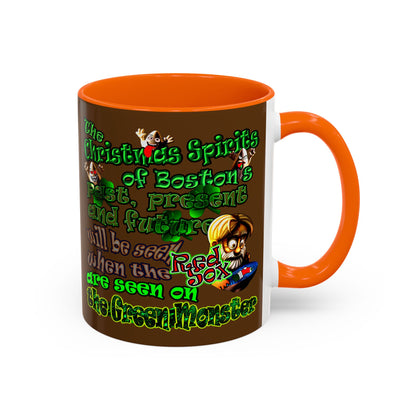 christmas spirits of boston - Accent Mug (brown)