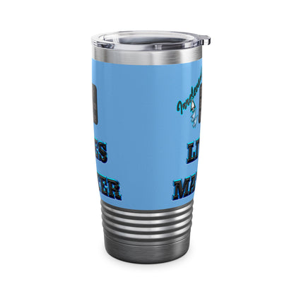 irrelevant - Ringneck Tumbler, 20oz (light blue)