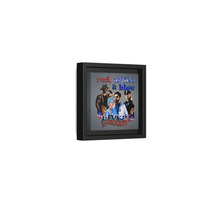 rw&b lives matter - framed canvas art (grey-light grey)