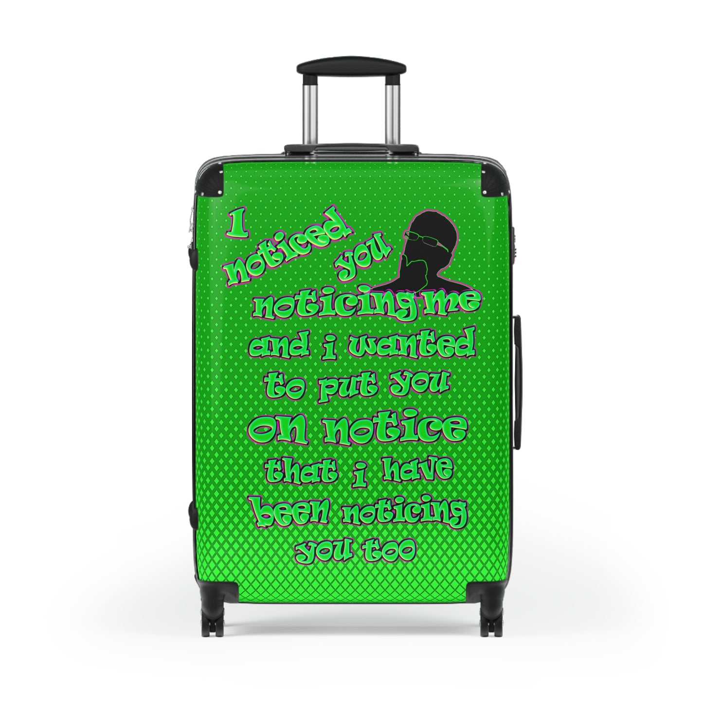 noticed you noticing - Suitcase (logo green)