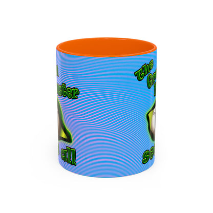 green monster - Accent Mug (light blue-purple wave)