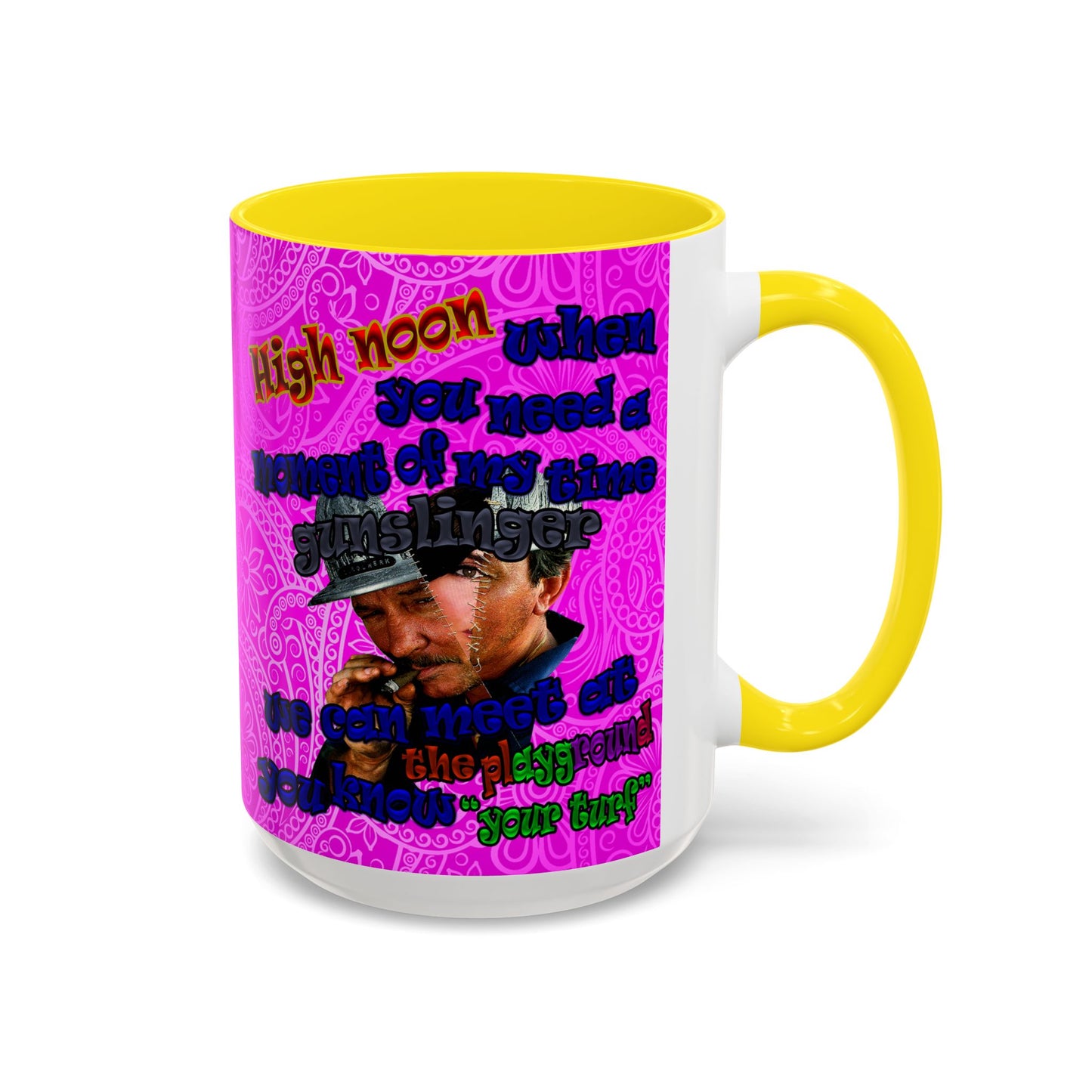 high noon - Accent Mug (pink swirl)