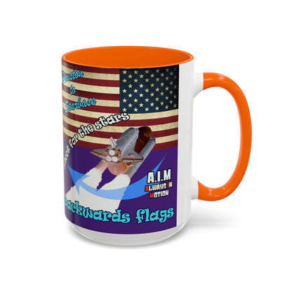 shoot for the stars - Accent Mug (purple)