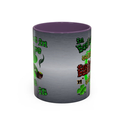 celtics logo - Accent Mug (brushed nickel)