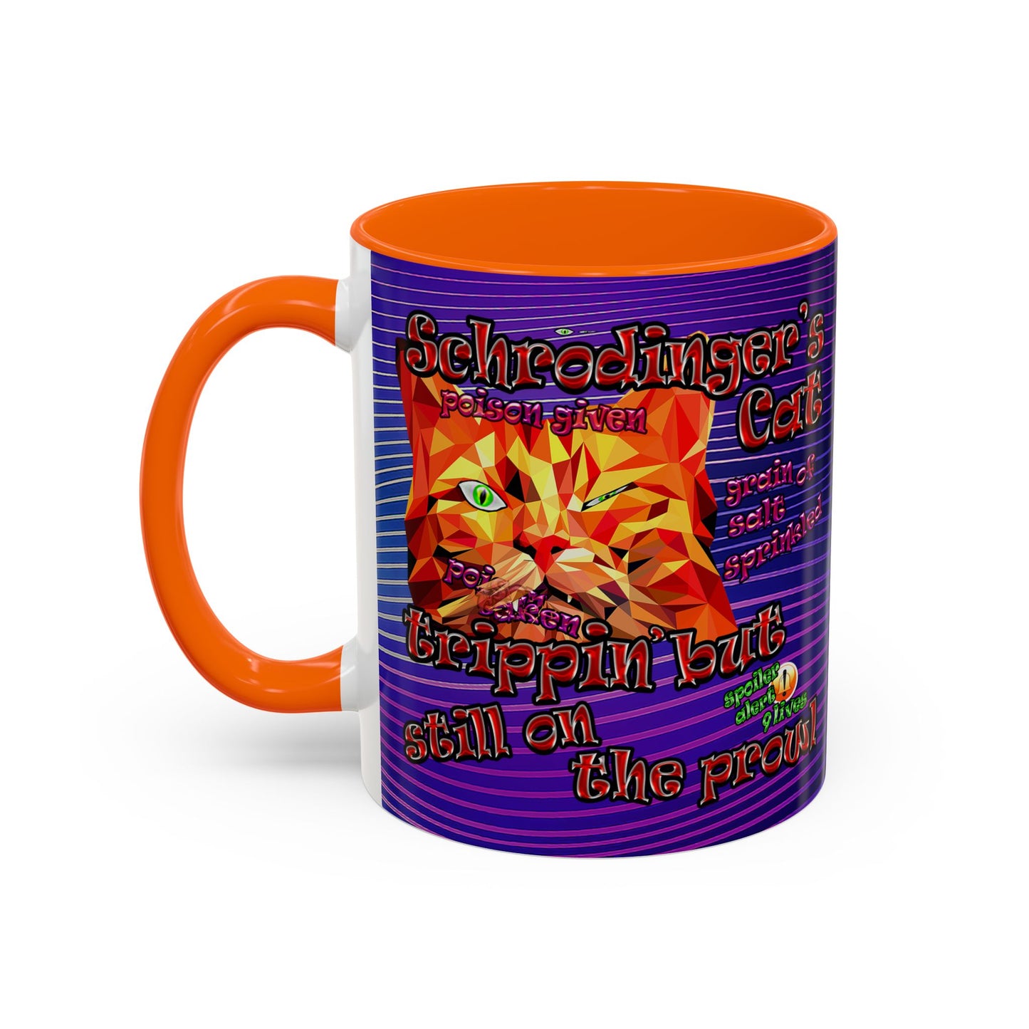 schrodinger's cat - Accent Mug (purple wave)