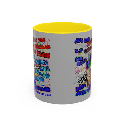 drop the beat - Accent Mug (light grey)