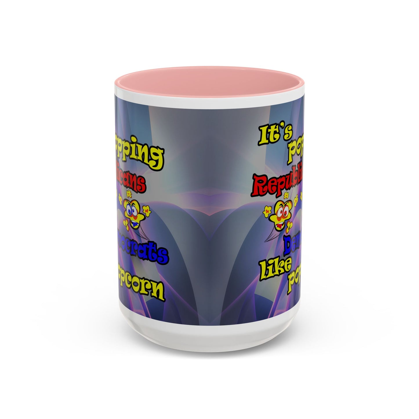 popping like popcorn - Accent Mug (grey-pink wave)