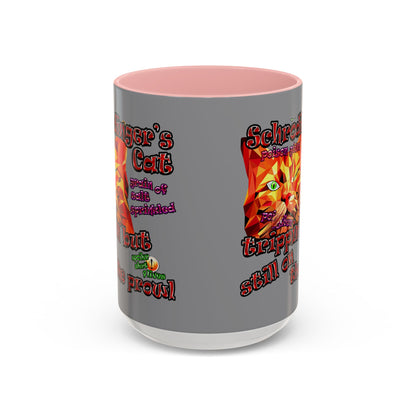 schrodinger's cat - Accent Mug (grey)