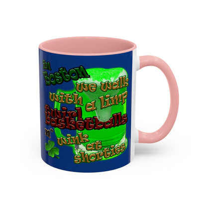 celtics logo - Accent Mug (dark blue)