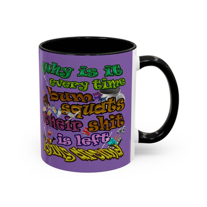 the bum's shit - Accent Mug (light purple)
