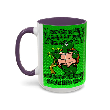 turtle race - Accent Mug (logo green)