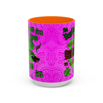 celtics logo - Accent Mug (pink swirl)