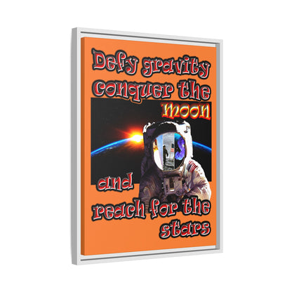 defy conquer reach - framed canvas art (crusta)