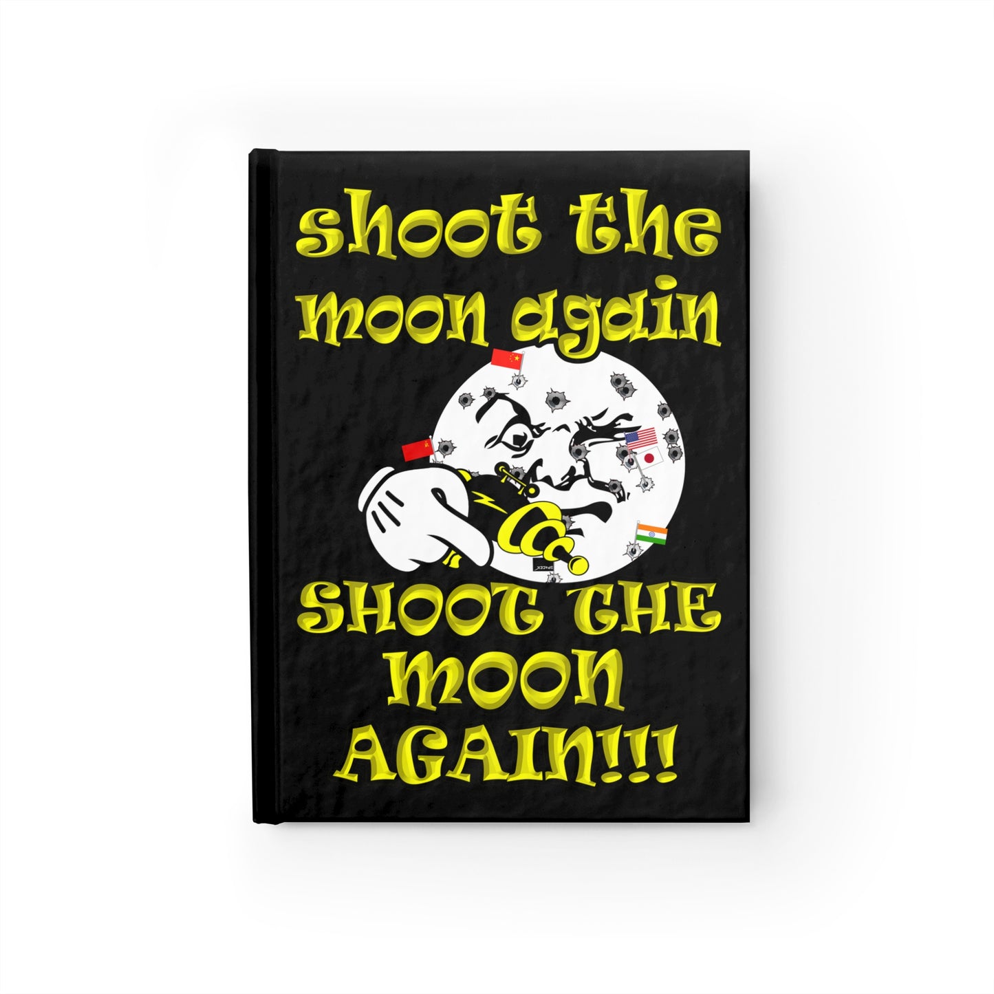 shoot the moon again - journal-blank (black)