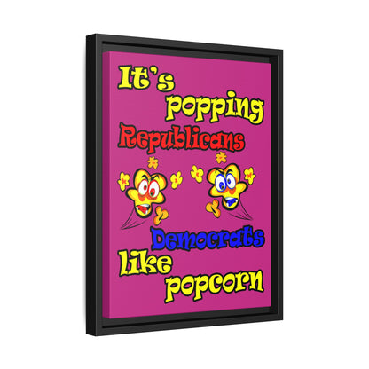 popping like popcorn - framed canvas art (pink)