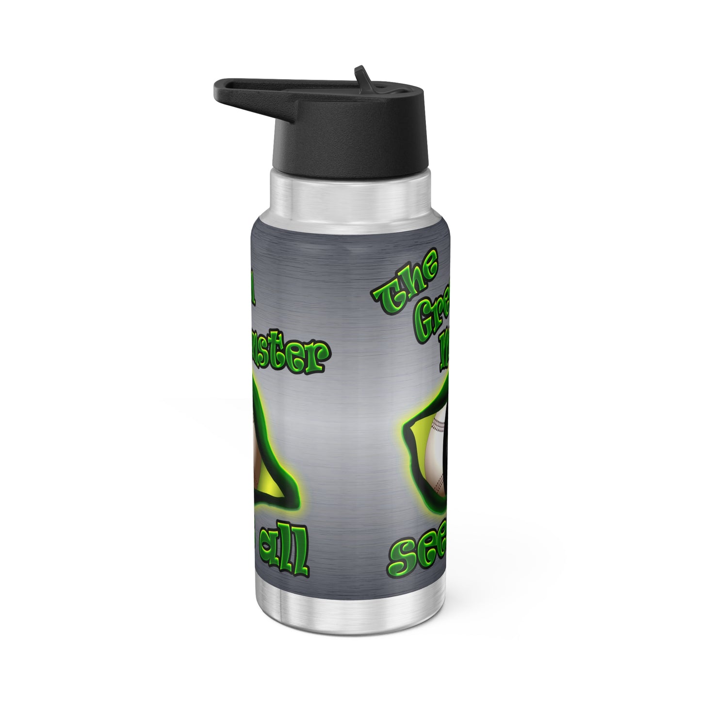 green monster - Gator Tumbler, 32oz  (brushed nickel)