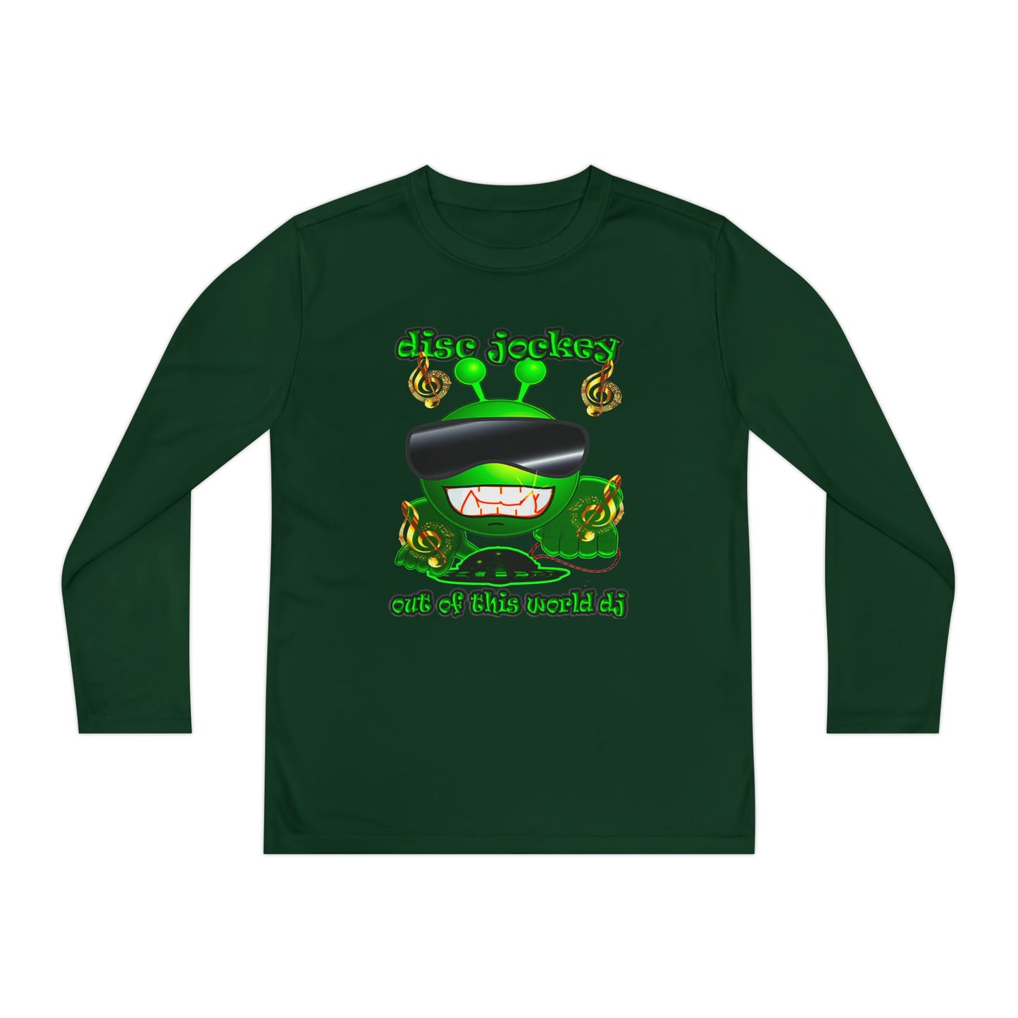 disc jockey - Youth Long Sleeve Competitor Tee