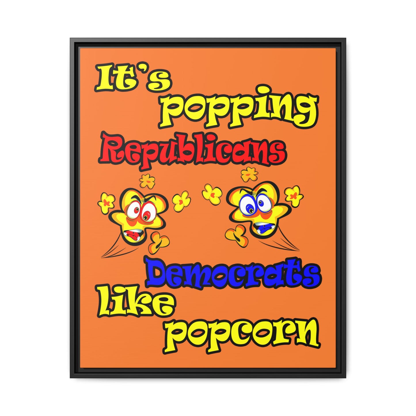 popping like popcorn - framed canvas art (crusta)