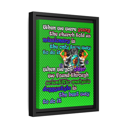 doggystyle - framed canvas art (logo green)