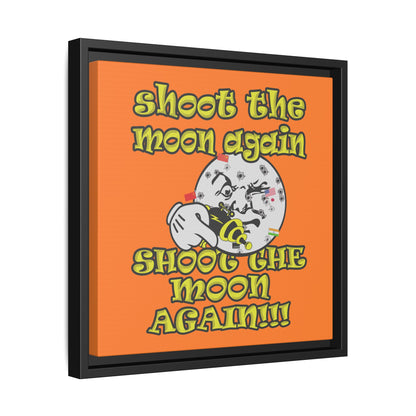 shoot the moon again - framed canvas art (crusta)