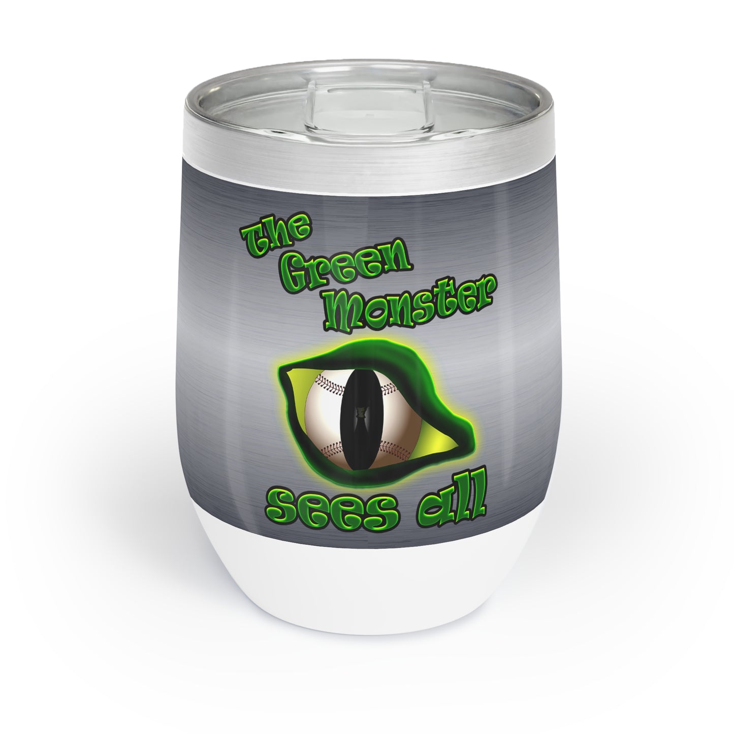 green monster - Chill Wine Tumbler (brushed nickel)