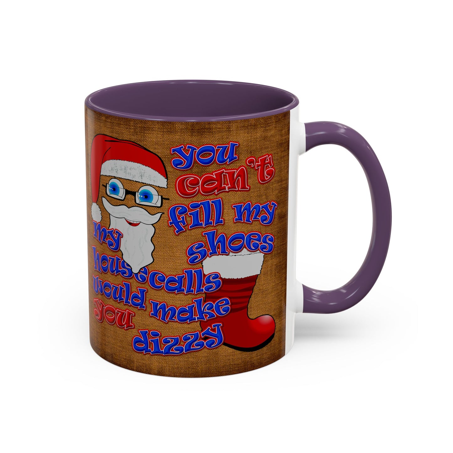 santa's shoes - Accent Mug (brown papyrus)