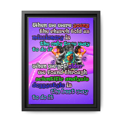 doggystyle - framed canvas art (purple-pink wave)