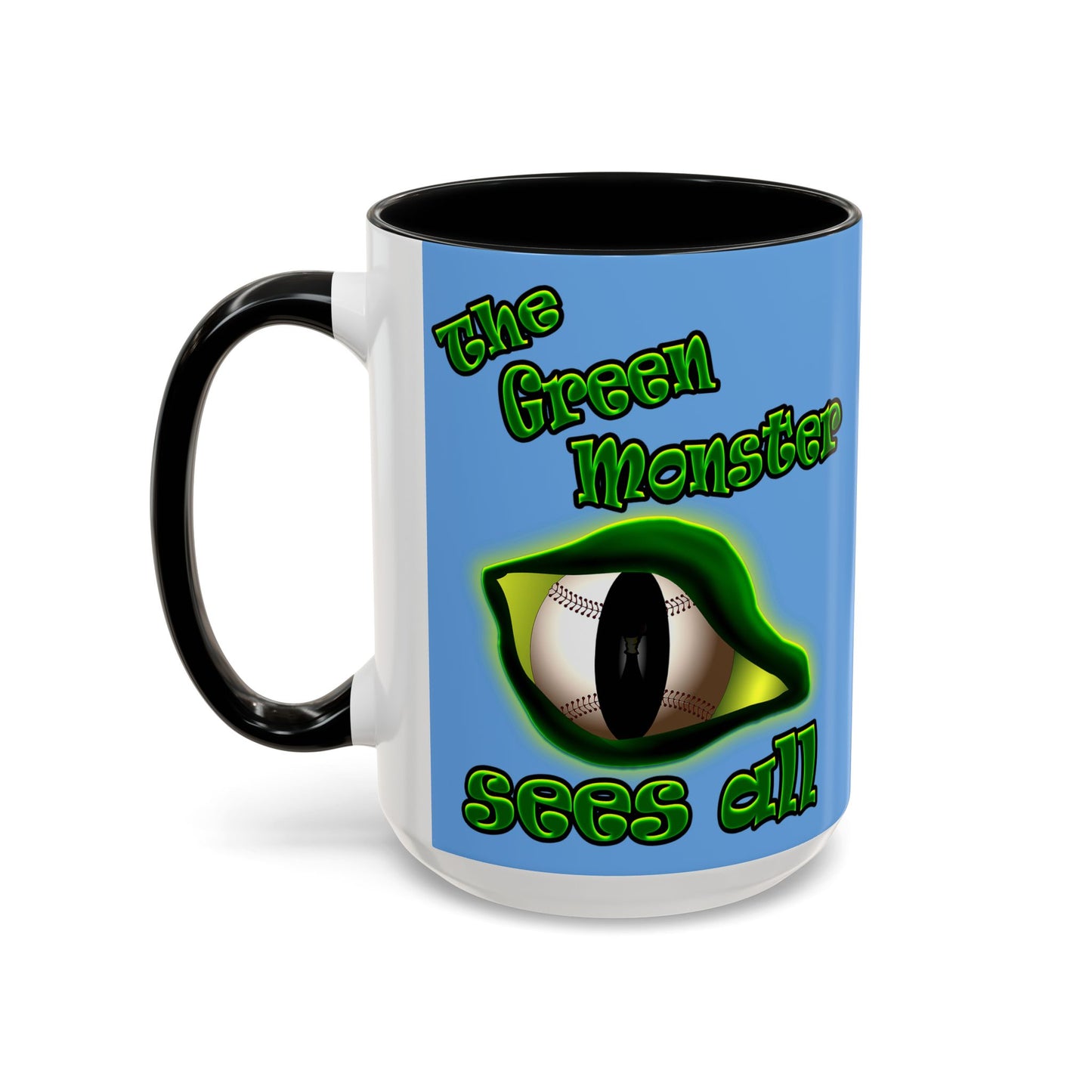 green monster - Accent Mug (light blue)