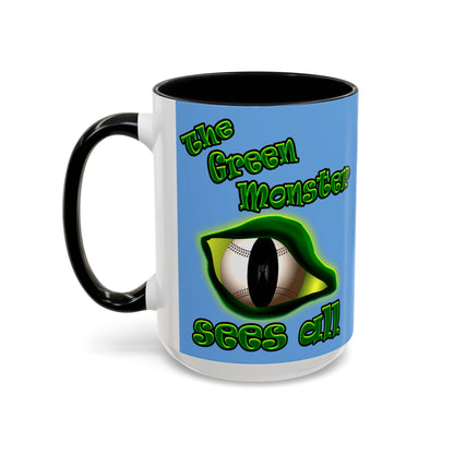 green monster - Accent Mug (light blue)