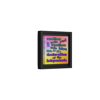 declaration of the independents - framed canvas art (color blur)