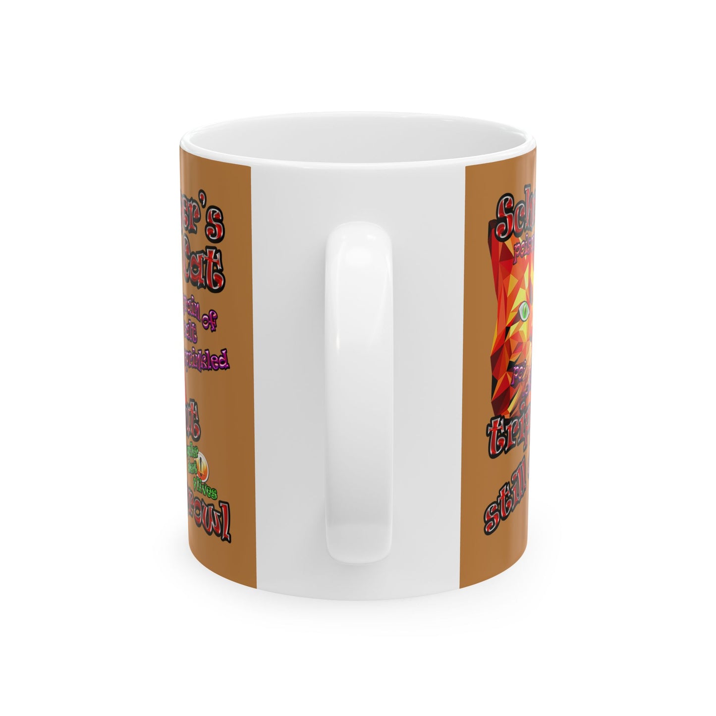 schrodinger's cat - White Mug (light brown)