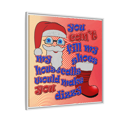 santa's shoes - framed canvas art (yellow-orange wave)