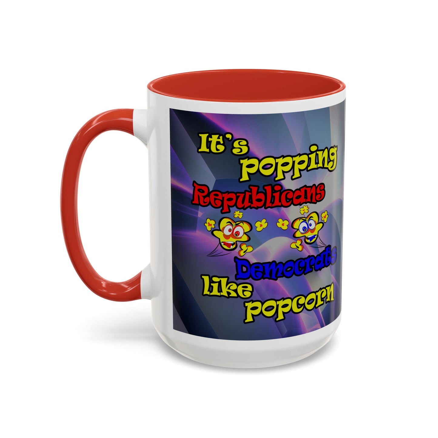 popping like popcorn - Accent Mug (grey-pink wave)