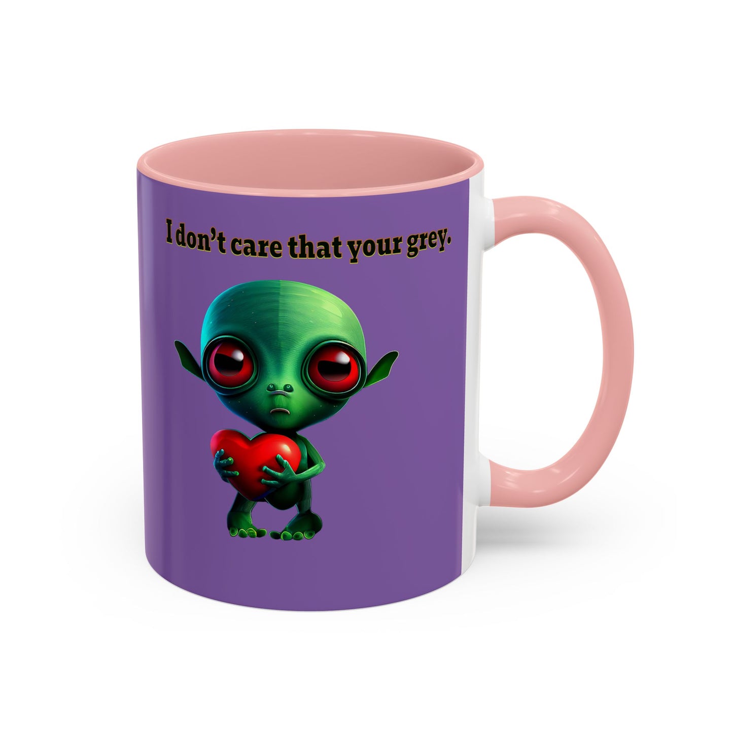I don't care that your grey - Accent Mug (light purple)