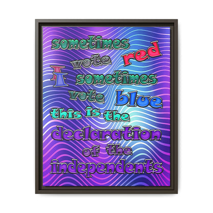 declaration of the independents - framed canvas art (purple wave)