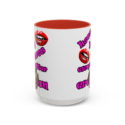 hoes b4 bros - Accent Mug (white)