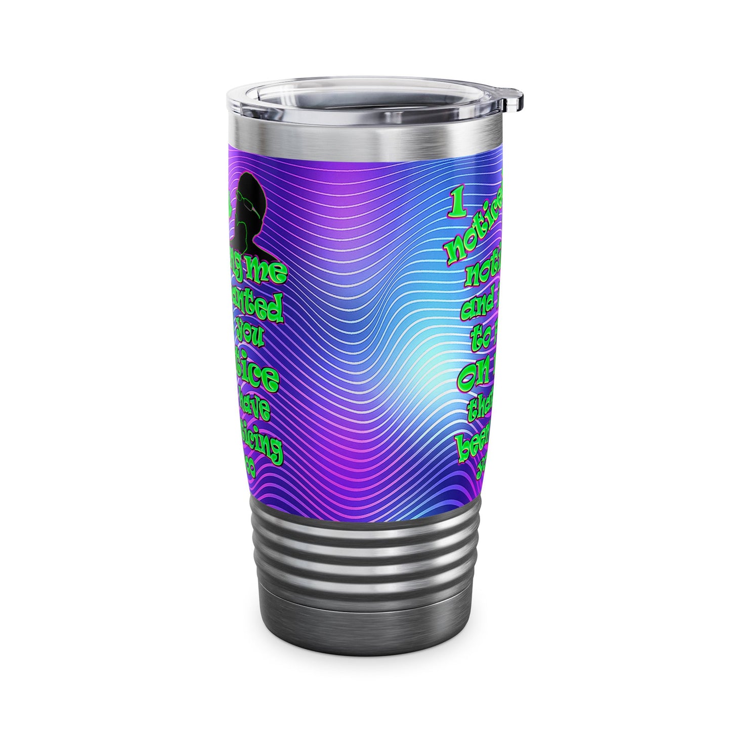 noticed you noticing - Ringneck Tumbler, 20oz (purple wave)