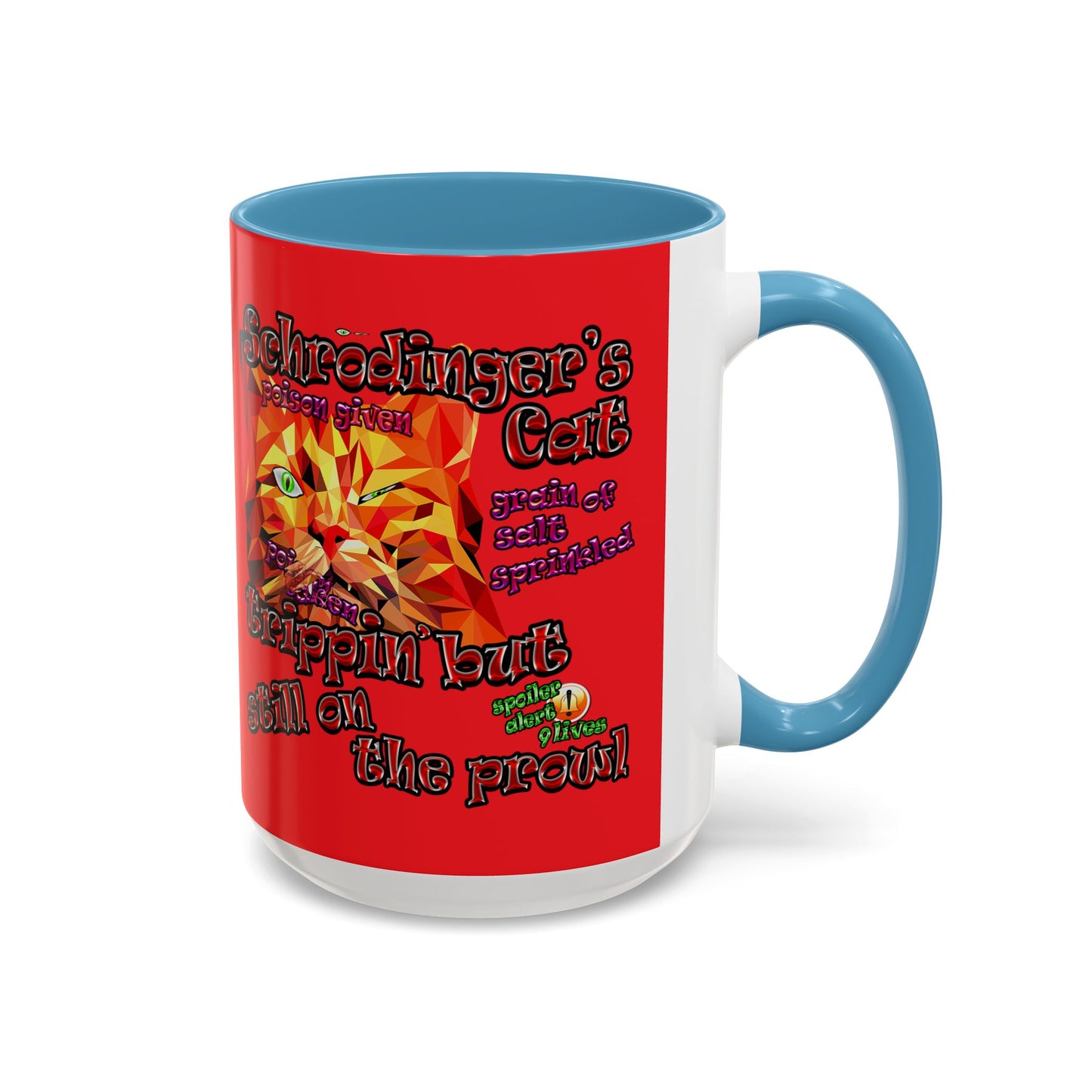 schrodinger's cat - Accent Mug (red)