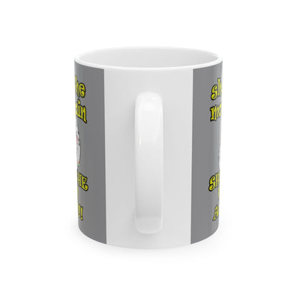 shoot the moon again - White Mug (grey)