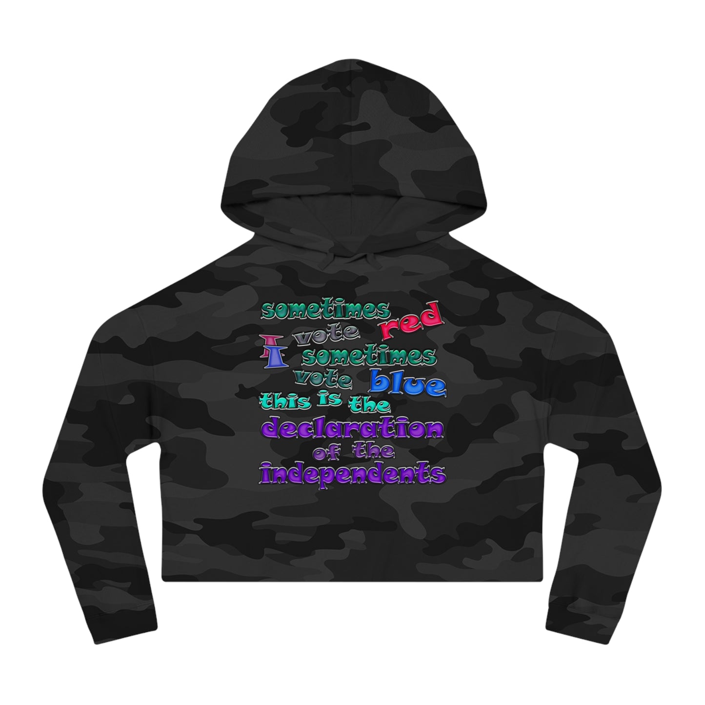 declaration of the independents - Women’s Cropped Hooded Sweatshirt