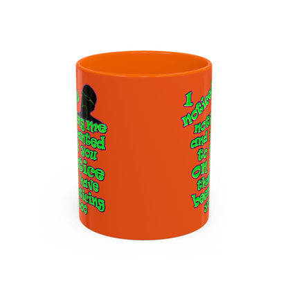 noticed you noticing - Accent Mug (orange)